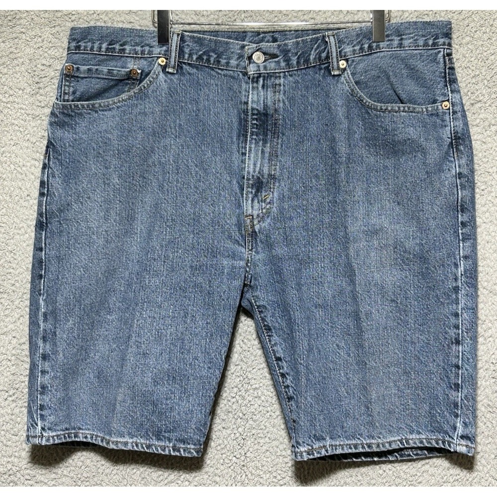 Levis Denim Shorts Adult W40 Blue Jorts 505 Dad Y2K Red Tab USA Med Wash Mens